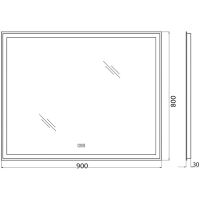 Товар: Зеркало BelBagno с подсветкой с подогревом с сенсорным выключателем арт-SPC-GRT-900-800-LED-TCH-WARM - фото 9 Зеркало BelBagno с подсветкой с подогревом с сенсорным выключателем арт-SPC-GRT-900-800-LED-TCH-WARM — фото 9, Зеркала в ванную комнату