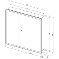 Зеркальный шкаф Aquanet Оптима 80 с подсветкой Белый арт-311862 — фото 14, Зеркальные шкафы в ванную