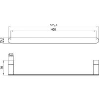 Полотенцедержатель Nofer Verona Хром арт-16870.40.B — фото 2, Полотенцедержатели