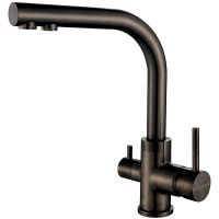 Смеситель для кухни Paulmark Essen Вороненая сталь арт-Es213011-GM — фото 1, Смесители для кухни