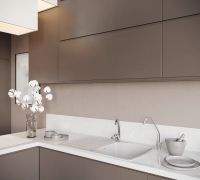 Кухонная мойка Domaci Бьелла DMC-22 арт-GWS-22-328 бежевая — фото 3, Кухонные мойки