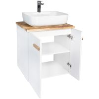 Тумба под раковину VIANT Мюнхен 70 подвесная Белая матовая арт-VMUN70NBEL-T2STP — фото 3, Тумбы под раковину