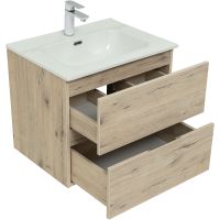 Тумба под раковину Aquanet Алвита New 60 подвесная Дуб Веллингтон арт-277513 — фото 4, Тумбы под раковину