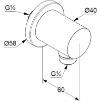 Шланговое подключение Kludi Nova Fonte Хром арт-2054305-15 — фото 2, Шланговые подключения