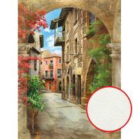 Фреска Ortograf Городской пейзаж 3792 Фактура флок FLK Флизелин (2*2,7) Бежевый/Разноцветный, Город/Пейзаж арт-3792 (флок FLK) — фото 1, Фрески