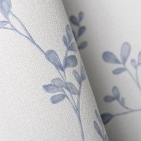 Обои Andrea Rossi Spectrum Pro Винил на флизелине (1,06*10) Белый/Голубой, Листья арт-54382-5 — фото 2, Обои для стен