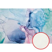 Фреска Ortograf Fluid art 34054 Фактура флок FLK Флизелин (4*2,7) Голубой/Розовый, Абстракция арт-34054 (флок FLK) — фото 1, Фрески