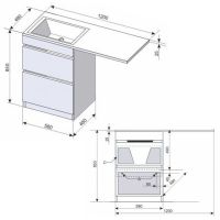 Тумба под раковину Alcora Eternity 120 Белая арт-47705 — фото 4, Тумбы под раковину
