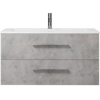 Тумба под раковину Creto Ares 100 подвесная Серый Бетон арт-10-1105B — фото 1, Тумбы под раковину