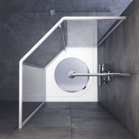 Товар: Душевой уголок AM.PM Gem 90x90 профиль Хром матовый стекло прозрачное арт-W90G-405-090MT - фото 3 Душевой уголок AM.PM Gem 90x90 профиль Хром матовый стекло прозрачное арт-W90G-405-090MT — фото 3, Душевые уголки трапеция