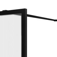 Душевая перегородка Vincea Walk-In 80 профиль Черный матовый стекло рифленое арт-VSW-1HP800FLB — фото 3, Душевые перегородки