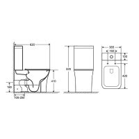 Унитаз компакт Ceruttispa Marmolada CT с бачком и сиденьем Микролифт арт-7777 — фото 3, Напольные унитазы
