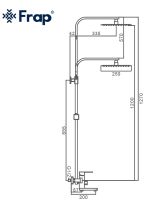 Душевая система Frap H802 Нержавеющая сталь арт-F24802 — фото 13, Душевые стойки