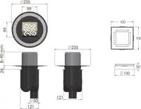 Товар: Душевой трап Berges Platz Antik 100x100 с решеткой Хром арт-091060 - фото 6 Душевой трап Berges Platz Antik 100x100 с решеткой Хром арт-091060 — фото 6, Трапы для душа