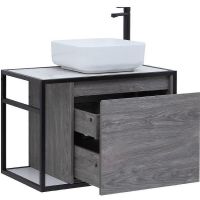 Тумба под раковину Aquanet Nova Lite Loft 75R подвесная Дуб рошелье арт-261653 — фото 5, Тумбы под раковину