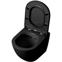 Унитаз Grossman подвесной Черный матовый с сиденьем Микролифт арт-GR-4457BMS — фото 3, Подвесные унитазы