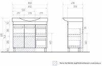 Тумба под раковину Vigo Plaza 80 Белая арт-tn.PLA.MIR.80.2D.2Y — фото 5, Тумбы под раковину