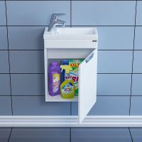 Тумба под раковину СанТа Родос 40 подвесная Белая арт-206010 — фото 4, Тумбы под раковину