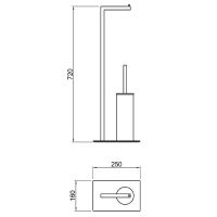 Напольная стойка Schein Черная матовая арт-9301MB — фото 2, Стойки - набор держателей