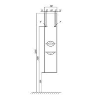 Шкаф пенал Aquaton Сильва 32 R подвесной с бельевой корзиной Дуб полярный арт-1A215603SIW7R — фото 7, Пеналы для ванной комнаты