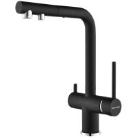 Смеситель для кухни Paulmark Serpentine Черный металлик арт-Se213222-418 — фото 1, Смесители для кухни