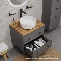 Товар: Тумба под раковину Iddis Torr 60 подвесная Темно-серая арт-TOR60DBi95K - фото 5 Тумба под раковину Iddis Torr 60 подвесная Темно-серая арт-TOR60DBi95K — фото 5, Тумбы под раковину