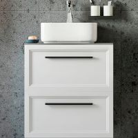 Тумба с раковиной STWORKI Эстерсунд 60 подвесная Белая матовая Роверелла арт-459694 — фото 1, Тумбы с раковиной