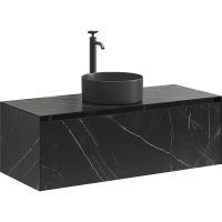 Тумба под раковину Sancos Stone 120 подвесная Nero Marquina арт-ST120NM — фото 1, Тумбы под раковину