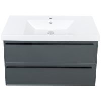 Тумба под раковину La Fenice Elba 100 подвесная Серая матовая арт-FNC-01-ELB-G-100-2 — фото 5, Тумбы под раковину