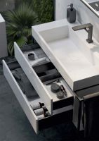 Тумба под раковину Clarberg Logic 100 L подвесная Белая арт-LOG0110L — фото 5, Тумбы под раковину