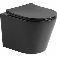Унитаз Vincea Piatti подвесной Черный матовый с сиденьем Микролифт арт-VT1-11SMB — фото 1, Подвесные унитазы