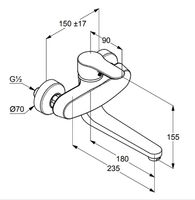 Товар: Смеситель для кухни Kludi Objekta Хром арт-328820575 - фото 2 Смеситель для кухни Kludi Objekta Хром арт-328820575 — фото 2, Смесители для кухни