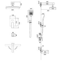 Душевая система Grossman Style Золото брашированное арт-501.K35.05.320 — фото 9, Встраиваемые душевые комплекты