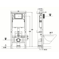 Инсталляция Agger для унитаза с клавишей смыва Хром глянцевый арт-ACC500+APB0100 — фото 4, Инсталляции для унитазов