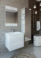Тумба с раковиной Sanflor Чикаго 65 подвесная Дуб крафт белый арт-С16780 — фото 2, Тумбы с раковиной