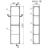 Шкаф пенал Cersanit Melar 35 Белый арт-B-SL-MEL — фото 6, Пеналы для ванной комнаты