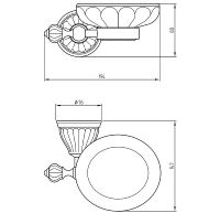 Мыльница Migliore Olivia Белая Хром арт-17477 — фото 2, Мыльницы