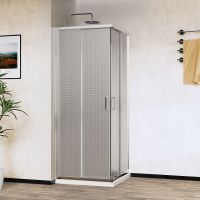 Душевой уголок Vincea City 100x90 профиль Хром стекло текстурное арт-VSS-5CT9010MT — фото 2, Прямоугольные душевые уголки