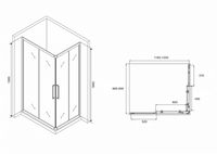 Душевой уголок Abber Schwarzer Diamant 120x90 профиль Хром стекло прозрачное арт-AG02129H — фото 5, Прямоугольные душевые уголки