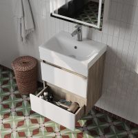 Тумба с раковиной Iddis Zodiac 50 подвесная Белая матовая Дерево арт-ZOD5AB0i95K — фото 5, Тумбы с раковиной