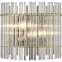 Настенный светильник Crystal Lux Aurelio AP3 Gold Chrome Transparent Прозрачный Золото Хром арт-AURELIO AP2 GOLD+CHROME/TRANSPARENT — фото 2, Бра