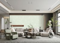 Обои Bernardo Bartalucci Bigi Флизелин (1,06*10) Голубой, Бабочки/Штукатурка арт-5065-5 — фото 2, Обои для стен