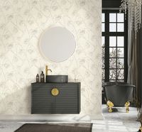 Обои Emiliana Parati Damasco Reale Винил на флизелине (1,06*10,05) Бежевый/Серый/Серебряный, Листья/Цветы арт-73422 — фото 3, Обои для стен