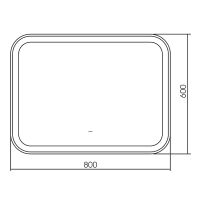 Зеркало Silver Mirrors Стив Neo 80 с подсветкой с бесконтактным выключателем арт-LED-00002913 — фото 4, Зеркала в ванную комнату