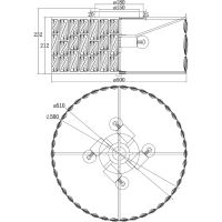 Потолочный светильник Maytoni Modern Gelid Прозрачный Хром арт-MOD184PL-04CH — фото 10, Накладные светильники