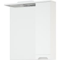 Зеркало со шкафом Corozo Лея 65/С с подсветкой Белое с механический выключателем арт-SD-00001508 — фото 2, Зеркальные шкафы в ванную