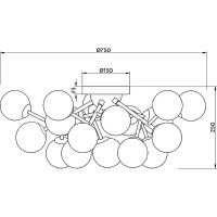 Потолочный светильник Maytoni Modern Dallas Дымчатый Черный матовый арт-MOD545CL-20B — фото 4, Накладные светильники