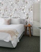 Обои Solo Anemone Винил на флизелине (1,06*10,05) Серый/Бежевый, Геометрия/Цветы арт-168544-22 — фото 3, Обои для стен