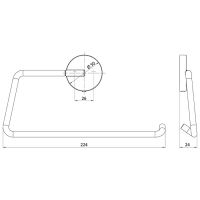 Полотенцедержатель Emco Round Черный матовый арт-4355 133 00 — фото 2, Полотенцедержатели
