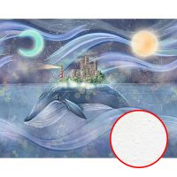 Фреска детская Ortograf Детские 8330 Фактура бархат FX Флизелин (3,81*3) Сиреневый, Замки/Рыбы арт-8330 (бархат FX) — фото 1, Фрески